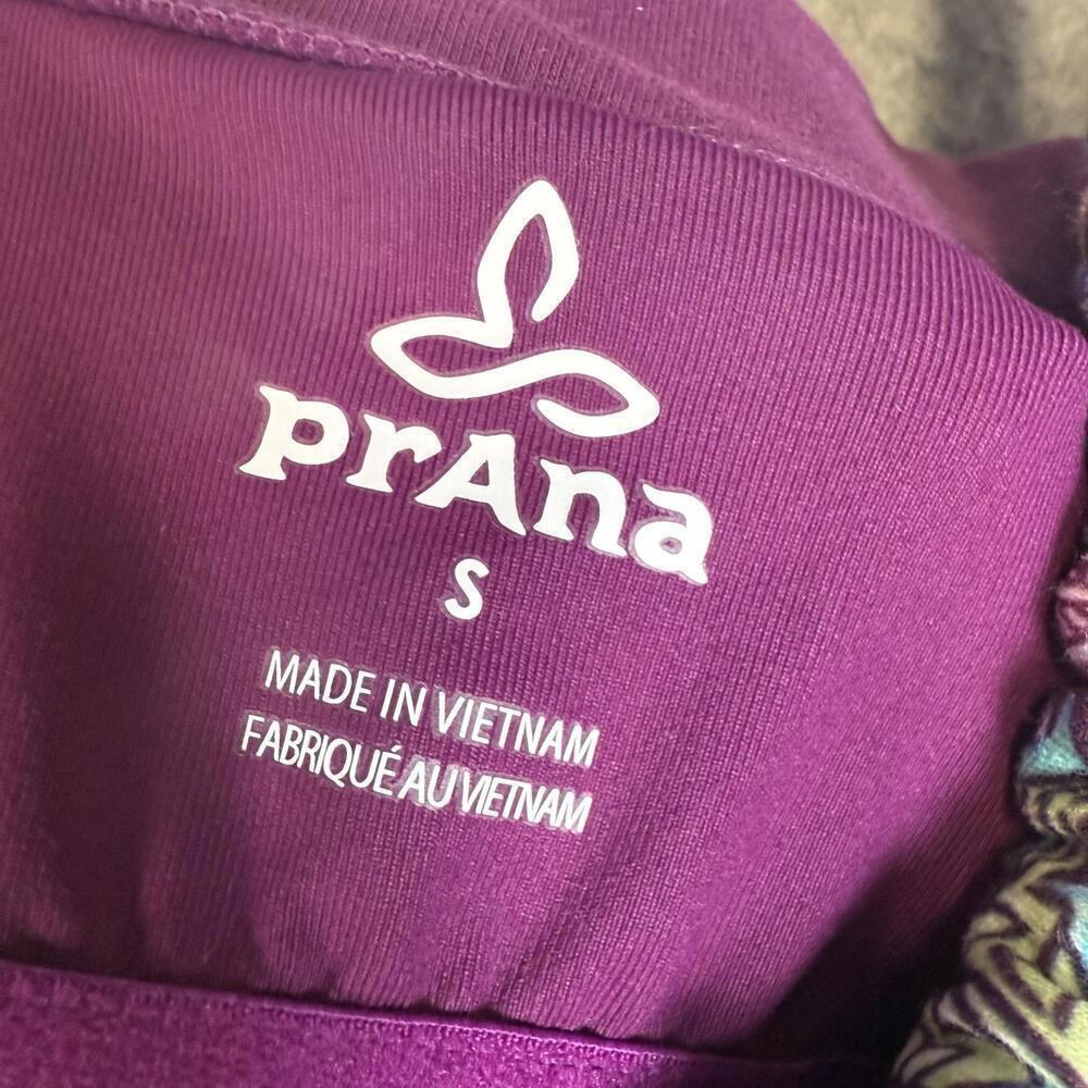 PrAna Racerback Dress Shelf Bra Purple Floral Paisley Size Small Bright Vibrant - Picture 5 of 7